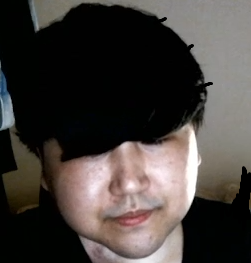 人物,男性,顔,自撮り,黒髪