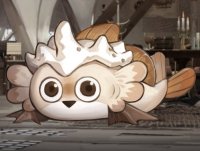 かわいい,キャラクター,フクロウ,アニメーション,魚の衣装