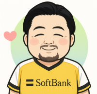 ソフトバンク,キャラクター,笑顔,ハート,ユニフォーム,男性,似顔絵