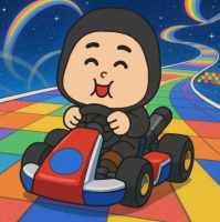 キャラクター,カート,虹,レインボーロード,レース,アニメスタイル