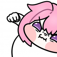 イラスト,ピンク髪,デフォルメ,キャラクター,かわいい,拳,頬を膨らませる