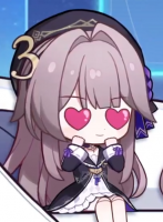 アニメ,キャラクター,ハートの目,ポーズ,イラスト,帽子,紫の服