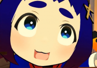 イラスト,女の子,青髪,大きな目,アニメ風,アップ,かわいい