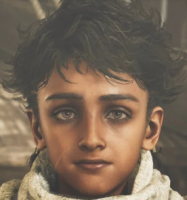 子供,男の子,黒髪,肖像画,マフラー