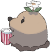 キャラクター,モグラ,花,カップ,かわいい,イラスト