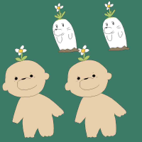 キャラクター,植物,かわいい,二人,アニメ