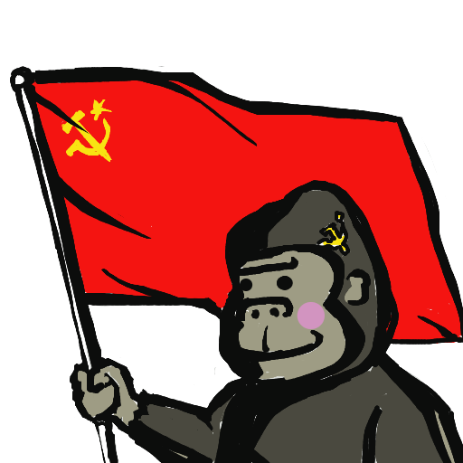 ゴリラ,旗,ソビエト,コミック風