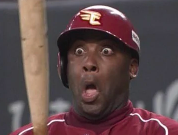 野球,驚き,ヘルメット,バット,選手