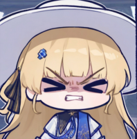 アニメキャラ,怒り,金髪,帽子,青い衣装,チビキャラ