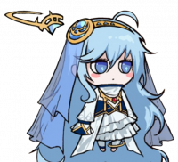 アニメキャラクター,青い髪,ローブ,カートゥーンスタイル