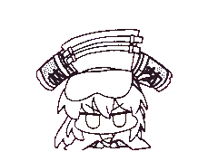 キャラクター,デフォルメ,ヘッドフォン,帽子,シンプル線画