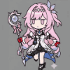 ピンク髪,少女,魔法使い,杖,ゴシック,白黒衣装,キャラクター