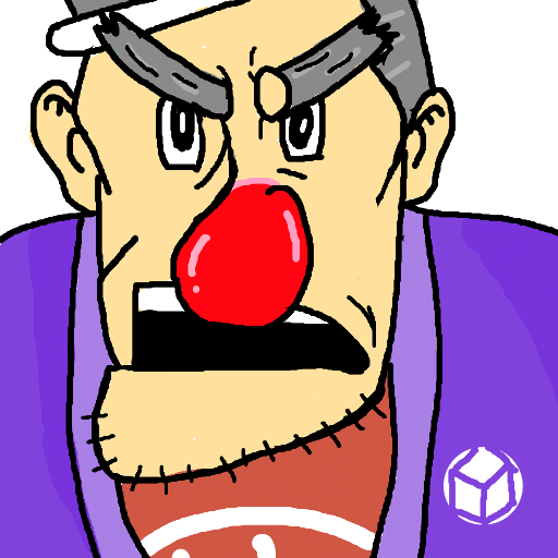 キャラクター,アニメスタイル,赤い鼻,帽子,怖い顔