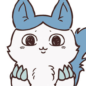 猫,青い耳,白い猫,獣耳,キャラクター,アイコン