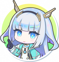 アニメ,キャラクター,青い髪,デフォルメ,耳アクセサリー,指を指す