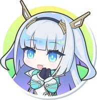 アニメ風,キャラクター,青髪,チビキャラ,ヘッドアクセサリー,ファンタジー風,かわいい