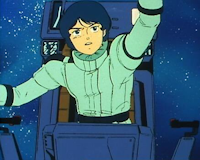 アニメ,宇宙,パイロット,メカ,青い髪