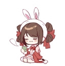 女の子,イラスト,うさ耳,和服,お茶,リボン,かわいい,ゆるキャラ