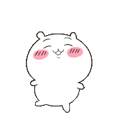 動物,キャラクター,白,ハムスター,アニメ風,笑顔,ほっぺたが赤い