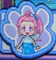 ドット絵,女の子,ピンク髪,パステルカラー,ゲームキャラクター,水色ドレス