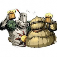 騎士,ビール,乾杯,イラスト,甲冑,ダークソウル