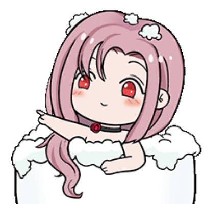 ピンク髪,赤い目,少女,ちびキャラ,天使,雲,翼,かわいい