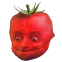 トマト,顔,擬人化,ユーモア