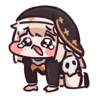 泣く,キャラクター,帽子,ドクロ,土下座,アニメ,かわいい