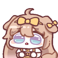 犬耳,リボン,かわいい,アニメ風,女の子,困り顔,茶髪