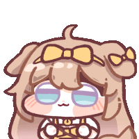 犬耳,女の子,アニメ風,ちびキャラ,金髪,リボン,眼鏡,かわいい