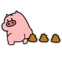 豚,ピンク,アニメ,うんち,動物キャラクター,かわいい,ゆるキャラ