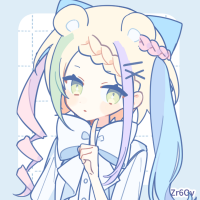 イラスト,キャラクター,かわいい,ツインテール,クマ耳,ピンク髪,水色髪,アニメ風