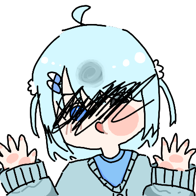 キャラクター,青髪,セーター,バーチャルYouTuber風