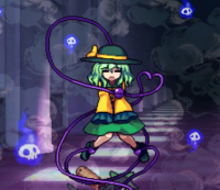 キャラクター,帽子,緑の髪,幽霊,紫のコード,ファンタジー,ダンジョン