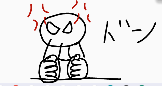 怒り,怒る,机を叩く,手書きイラスト,ドーン,感情表現