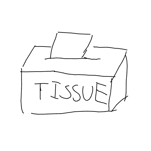 ティッシュ,ボックス,手描き,TISSUE