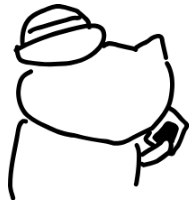 シンプル,線画,キャラクター,帽子,手紙