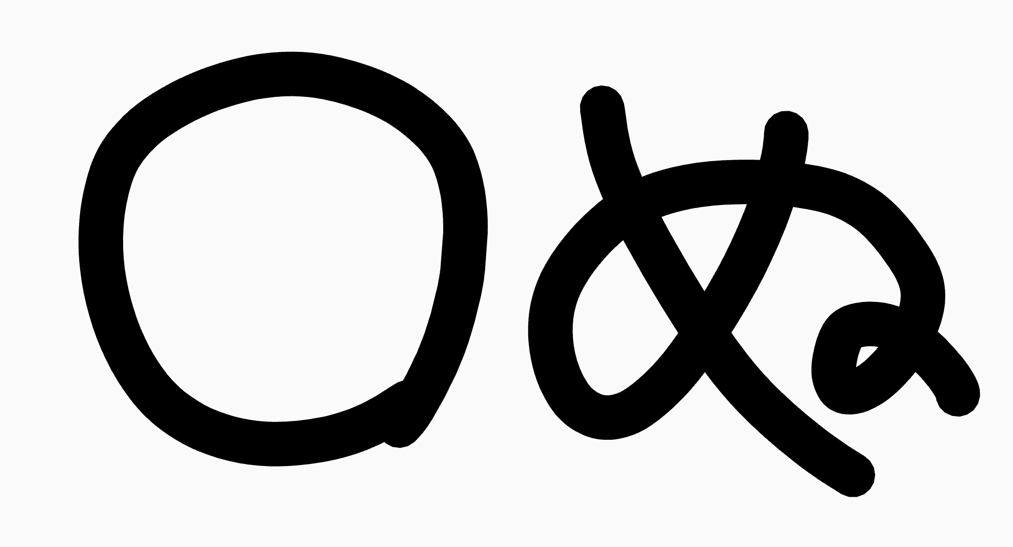 文字,OK,手書き,黒