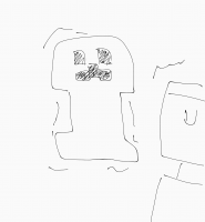 モンスター,顔,ドット絵風,シンプル,手描き,白黒