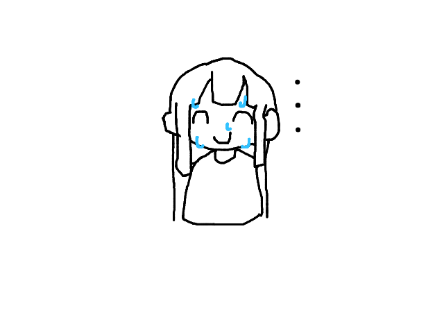 イラスト,女の子,泣いている,シンプル,落書き,線画