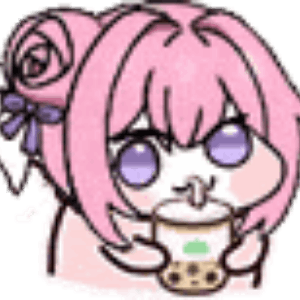 アニメ風,ピンク髪,女の子,紫目,タピオカ,飲み物,かわいい,イラスト