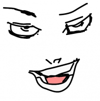 イラスト,顔,目,笑顔,シンプル