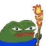 カエル,たいまつ,炎,イラスト,キャラクター,pepe