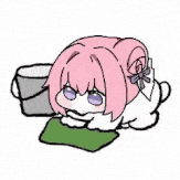 掃除,雑巾,バケツ,ピンク髪,リボン,アニメ風,かわいい,動物コスプレ