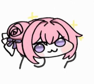 ピンク髪,デフォルメ,女の子,キラキラ,可愛い,イラスト,リボン