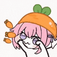 アニメ,ピンク髪,かわいい,うさぎ,キャロット帽子,イラスト,女の子