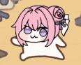 ピンク髪,デフォルメ,猫口,リボン,アイコン,アニメ風,ローズ,可愛い