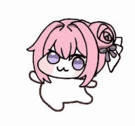 イラスト,かわいい,ピンク髪,リボン,キャラクター,アニメ風