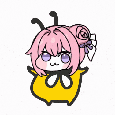 ゆるキャラ,イラスト,アニメ風,ピンク髪,蜂コスチューム,デフォルメ,かわいい