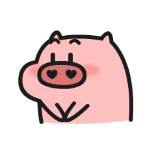 ブタ,動物,イラスト,かわいい,緑背景,ハート目